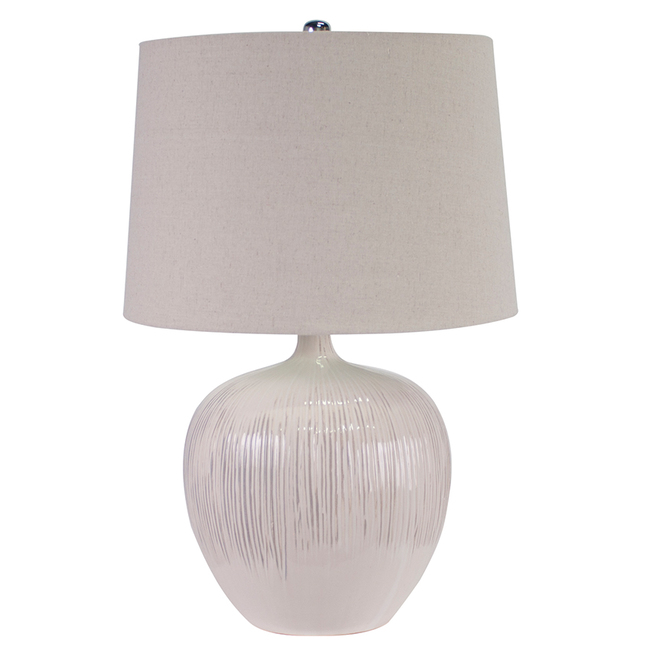Cream Shade Round Ceramic Base Table Lamp 63.5cmh eBay