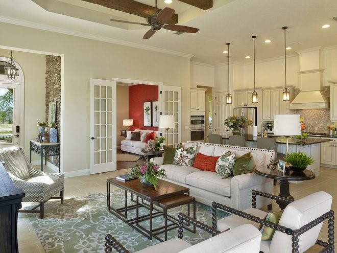 Mediterranean Living Room by Neal Signature Homes