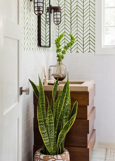 Transitional Bathroom by Beth Kooby Design