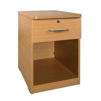 Dahlia 1 Drawer 1 Shelf Bedside in Polytec Beech Colour