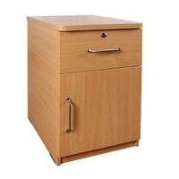 Petunia 1 Drawer 1 Cabinet Bedside in Polytec Beech Colour
