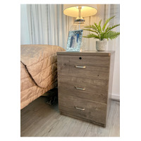 Zinnia Bedside in Polytec Modern Walnut Colour 