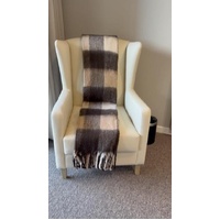 Wing Armchair Breathable Vinyl covered. Small Embossed Pattern,  Or chose 5.8 Meters of fabric. 