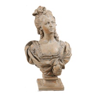 Young English Lady Bust 64cm Sculpture weathered finish