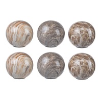 Beige Marbleized set of 6 balls