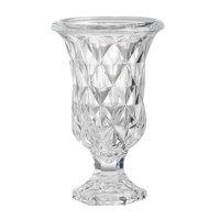 Diamond Pattern Pedestal Vase 24cmh
