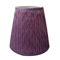 22010SH Purple Sml Crinkled Pleat Shade with teardrop bulb fitting 10x17x17cmh