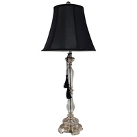 Felicienne Champagne Table Lamp w/Black Shade 84 cmh