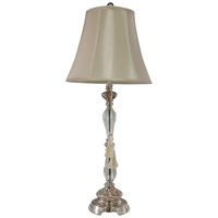 Felicienne Champagne Table Lamp w/Cream Shade 84cmh