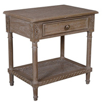 Polo Side Table/Bedside w/Shelf Oak Wash 