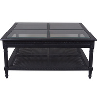 Polo Square Coffee Table Black Flat packed