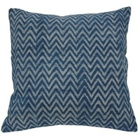 Faded Indigo Zig Zag Cushion complete with insert