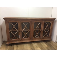 Country Cottage 4 door Tall Mahogany Wood Sideboard/Buffet