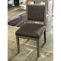 Desk or Sitting chair w/brown fabric seat & back