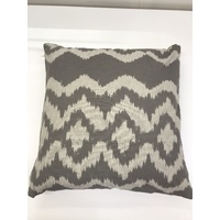 Brown & Beige Zig Zag patterned cushion complete with insert