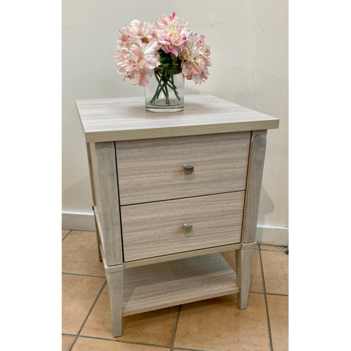 Jillian Bedside Table w/2 drawers & 1 Shelf