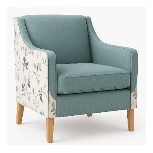 Sally Armchair covered in Wortley Tessuto Vinyl Fabric with Beech coloured legs.  3 year warranty