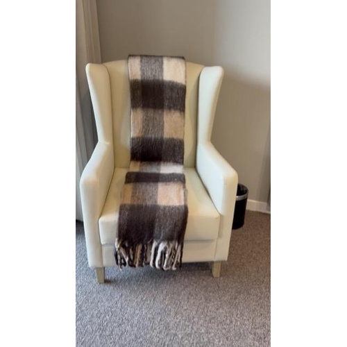 Wing Armchair Breathable Vinyl covered. Small Embossed Pattern,  Or chose 5.8 Meters of fabric. 