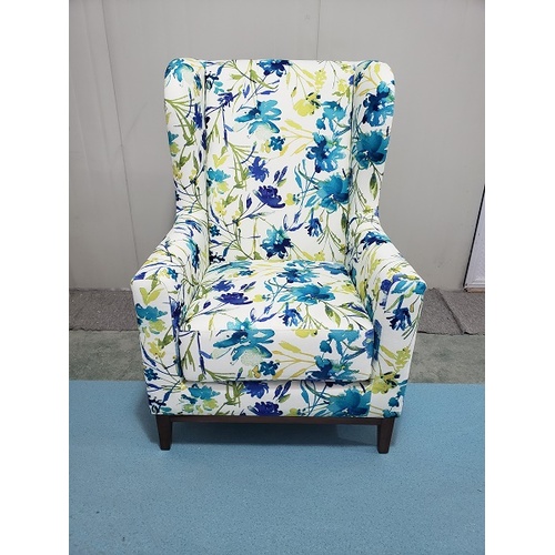Harvey Wing Chair White Vinyl covered. Or chose 5.6 Metres of fabric