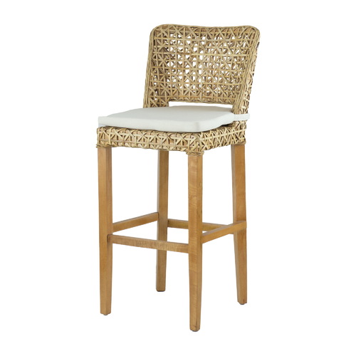Coolum Rattan Bar Stool w/cushion by Dasch Design