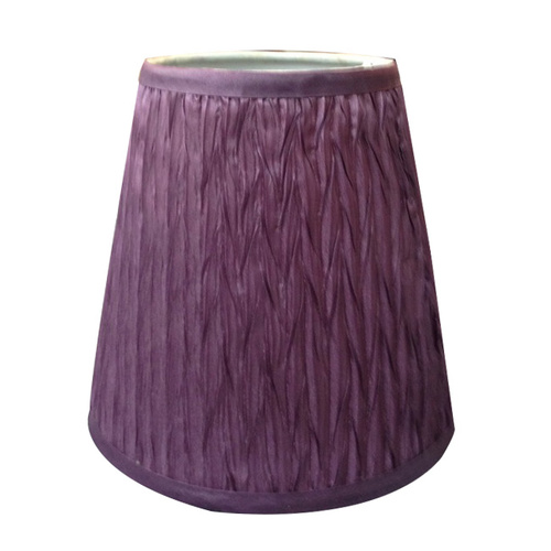 22010SH Purple Sml Crinkled Pleat Shade with teardrop bulb fitting 10x17x17cmh