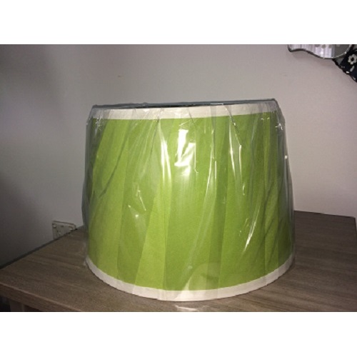 Apple Green Tapered Shade with White Trim 