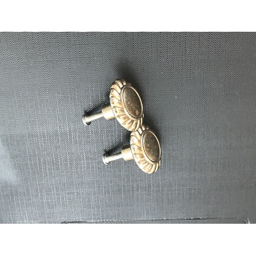 Antiqued Champagne Metal Drawer Knob Set of 2