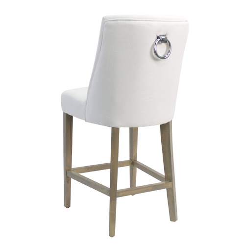 Ophelia Barstool White with chrome ring. Last one at this price.