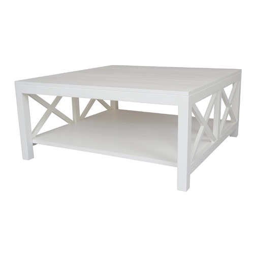 Catalina Crossed White Coffee Table. Last one for sale. ex display. fresh repaint job. special price