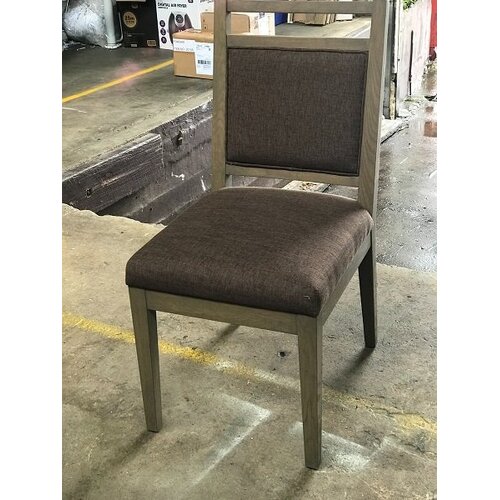 Desk or Sitting chair w/brown fabric seat & back